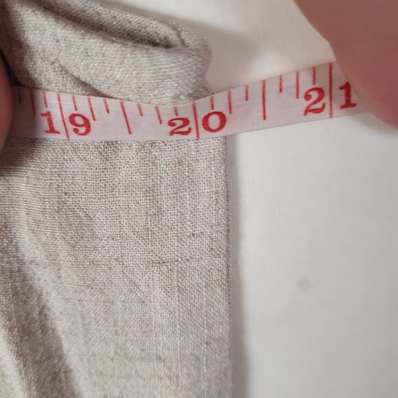 New Paparazzi tan floral embroidered linen sleeveless dress size M boho resort - Picture 7 of 8